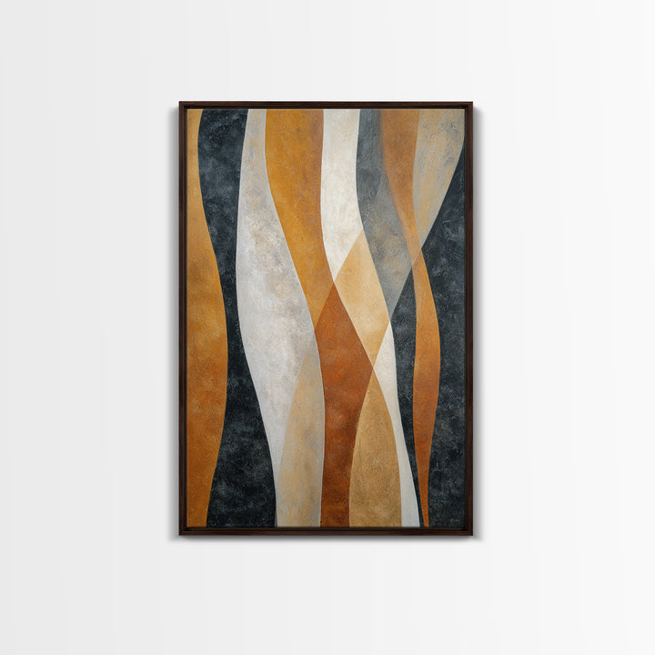 Abstract Wave Forms Framed Canvas Print, Master Bedroom, Wall Art Bedroom, Bedroom Decor, Sanctuary, Statement Artwork, MAS-2x3-28