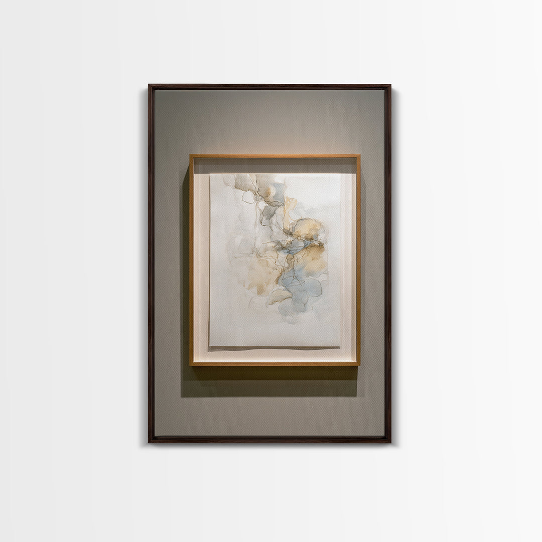 Minimal Two Figure Line Drawing Framed Canvas Print, Master Bedroom, Farmhouse Decor, Bedroom Decor, Fine Art, Sanctuary, MAS-2x3-37