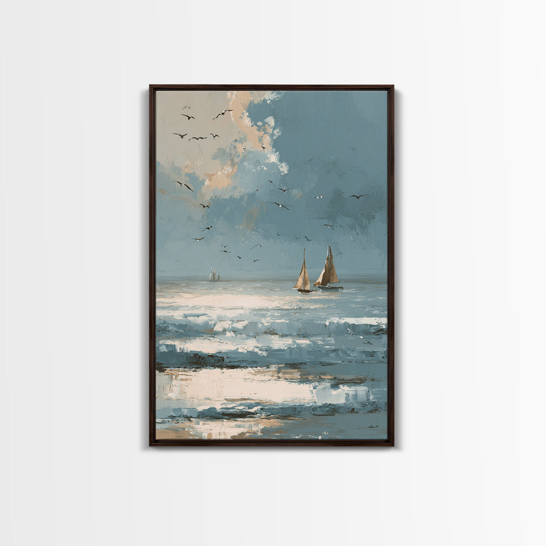 Hotel Coastal Landscape Canvas Print, Master Bedroom, Wall Decal, Bedroom Decor, Fine Art, Sanctuary, Wall Decor Bedroom, MAS-2x3-5