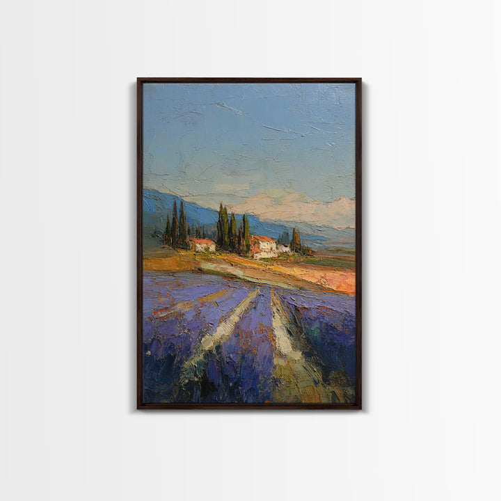 Lavender Field at Twilight Canvas Print, Master Bedroom, Art Print, Bedroom Decor, Fine Art, Sanctuary, Above Bed Decor, MAS-2x3-50
