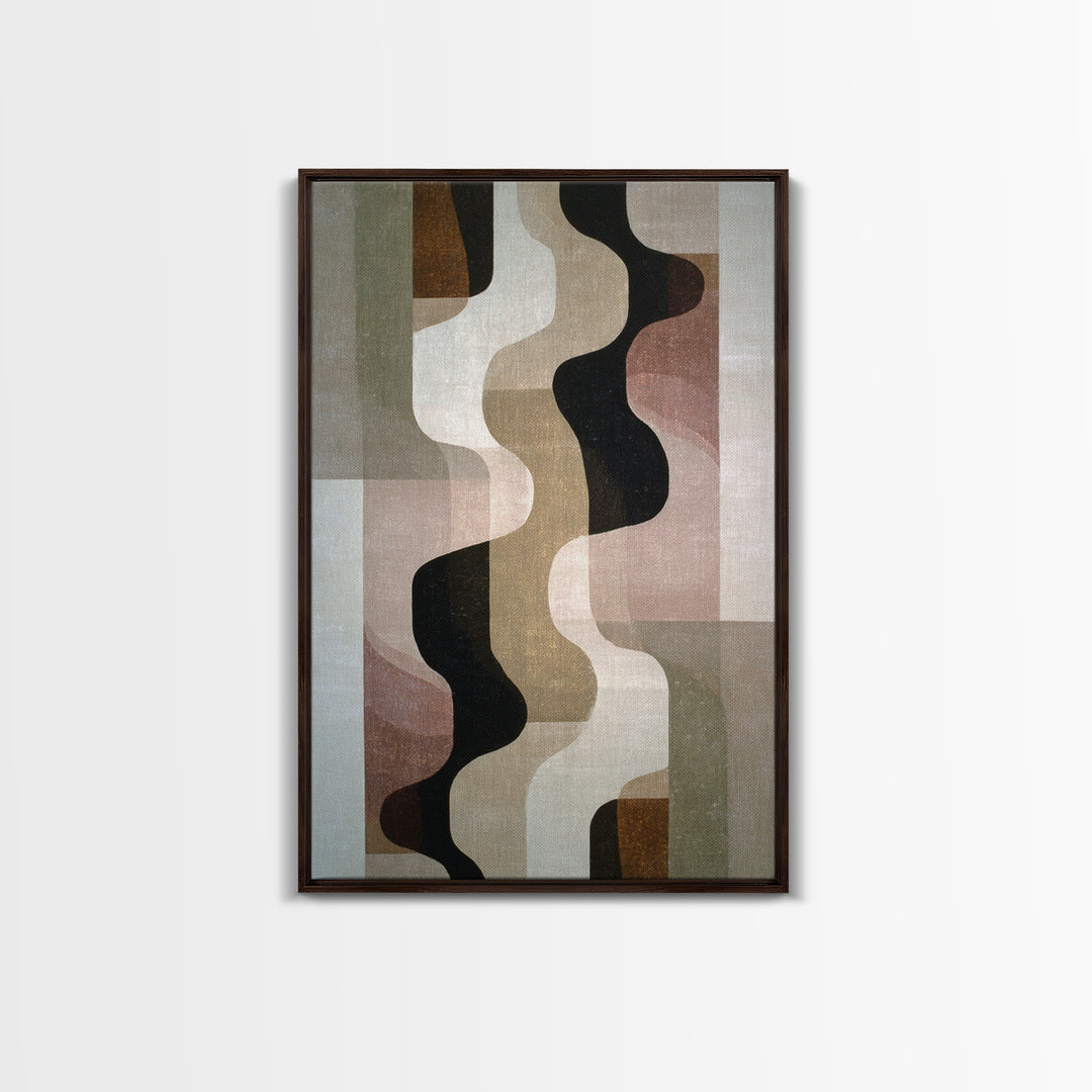 Abstract Wave Forms Framed Canvas Print, Master Bedroom, Wall Decor, Bedroom Decor, Fine Art, Sanctuary, Farmhouse Wall Decor, MAS-2x3-52