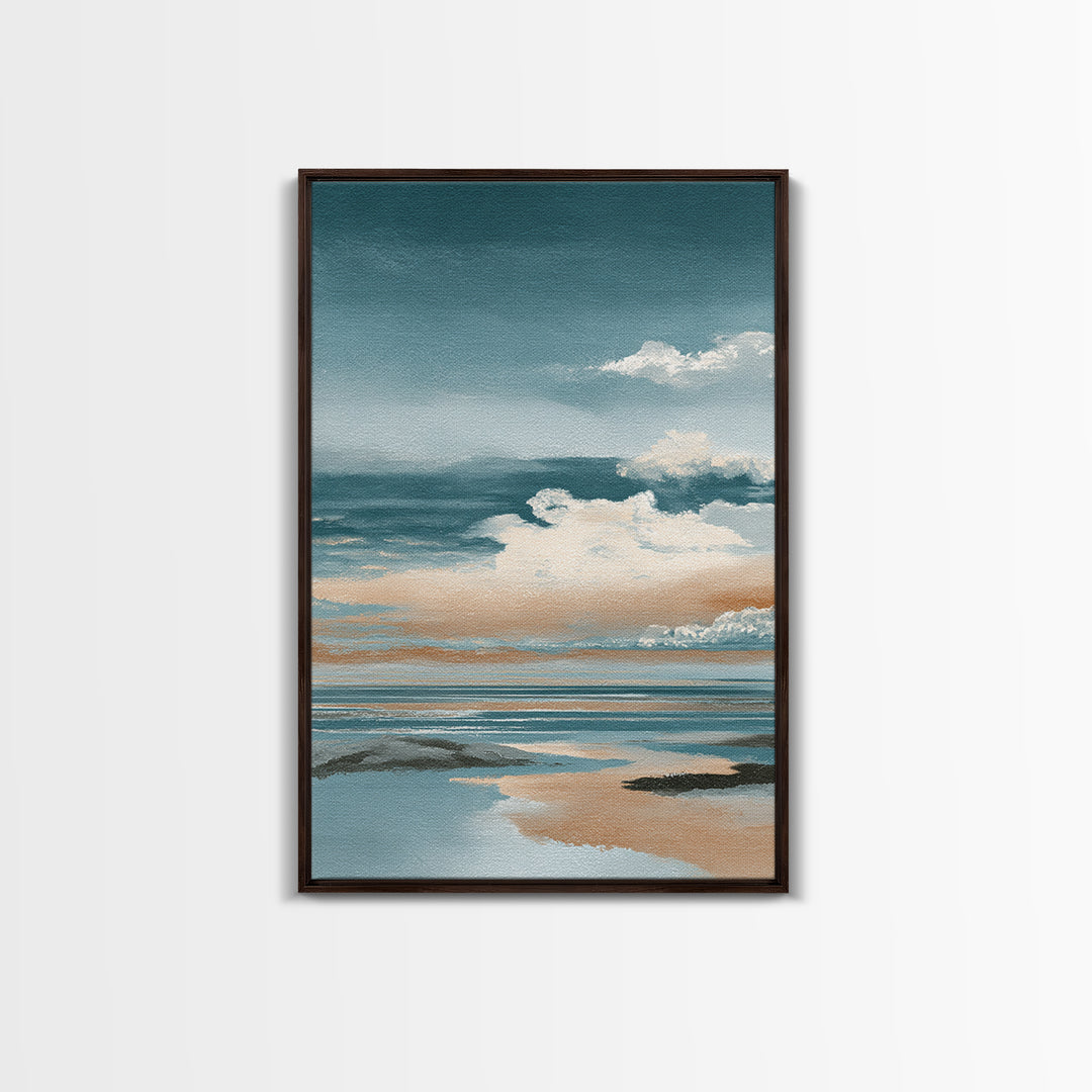 Elegant Moonlit Ocean Horizon Canvas Print, Master Bedroom, Printable Art, Bedroom Decor, Fine Art, Sanctuary, Wall Art Bedroom, MAS-2x3-9