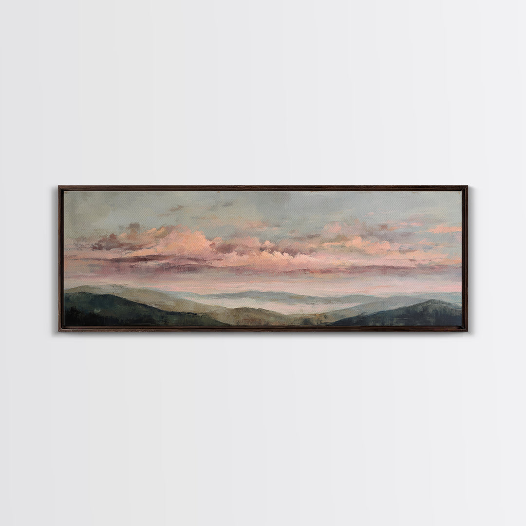 Blush and Taupe Cloudscape Canvas Print, Master Bedroom, Bedroom Decor, Abstract Art, Sanctuary, Printable Art, MAS-3x1-22