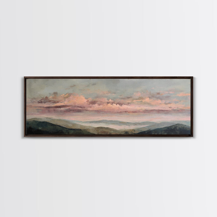 Blush and Taupe Cloudscape Canvas Print, Master Bedroom, Bedroom Decor, Abstract Art, Sanctuary, Printable Art, MAS-3x1-22