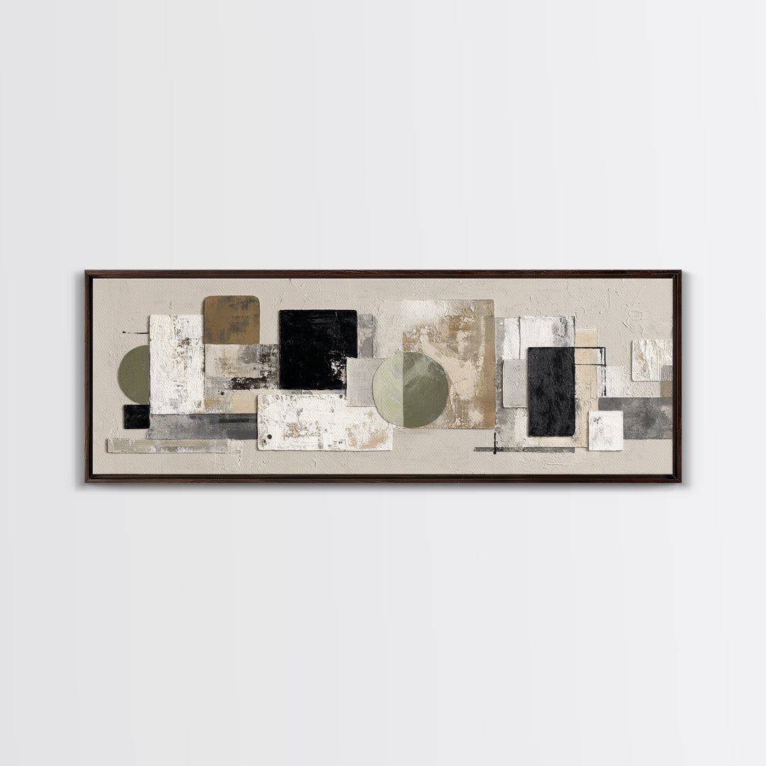 Minimal Stone Shapes Framed Canvas Print, Master Bedroom, Master Bedroom Decor, Bedroom Decor, Abstract Art, Sanctuary, MAS-3x1-32