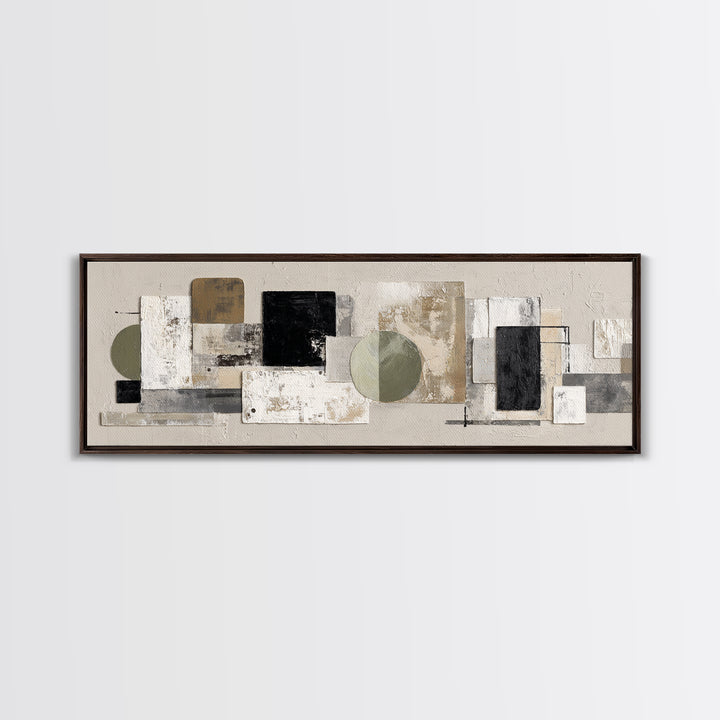 Minimal Stone Shapes Framed Canvas Print, Master Bedroom, Master Bedroom Decor, Bedroom Decor, Abstract Art, Sanctuary, MAS-3x1-32