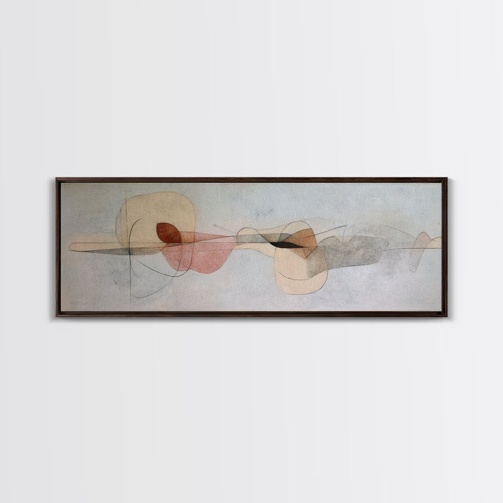 Minimal Two Figure Line Drawing Framed Canvas Print, Master Bedroom, Gallery Decor, Bedroom Decor, Fine Art, Sanctuary, MAS-3x1-69