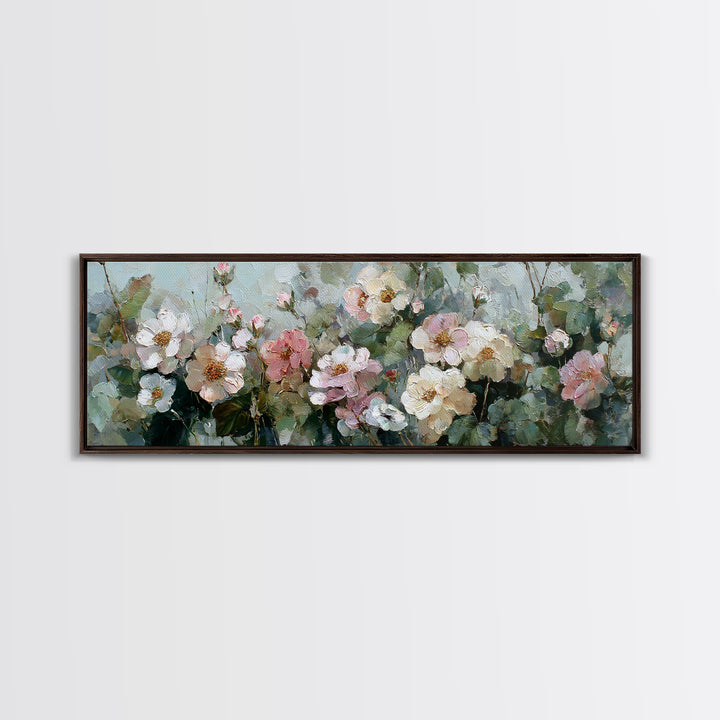 Dreamy Celestial Moon and Botanical Composition Canvas Print, Master Bedroom, Bedroom Wall Decor, Bedroom Decor, Sanctuary, MAS-3x1-75