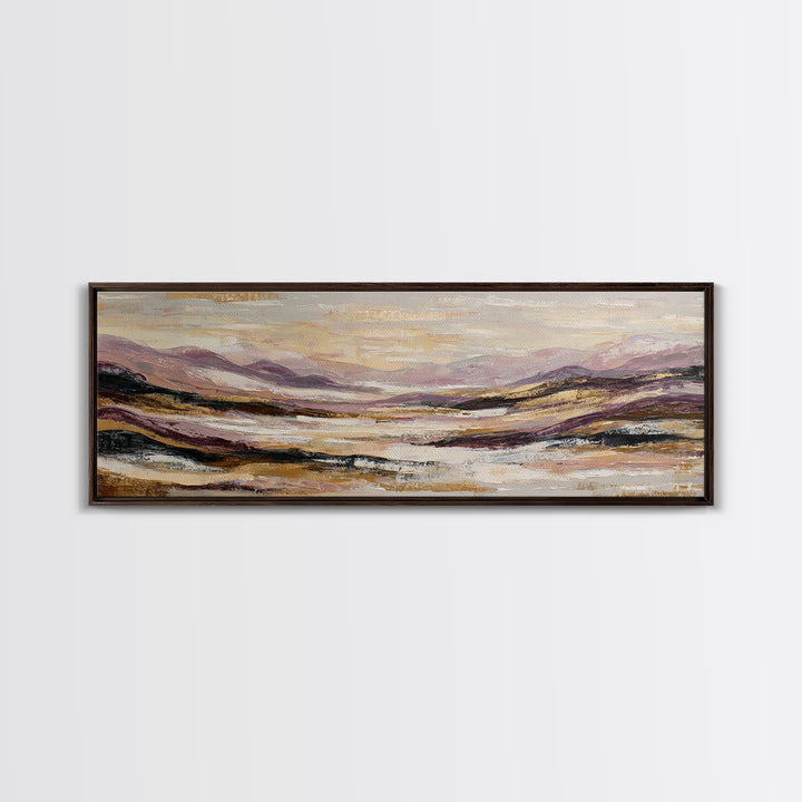 Elegant Moonlit Ocean Horizon Framed Canvas Print, Master Bedroom, Boho Decor, Bedroom Decor, Fine Art, Sanctuary, MAS-3x1-89