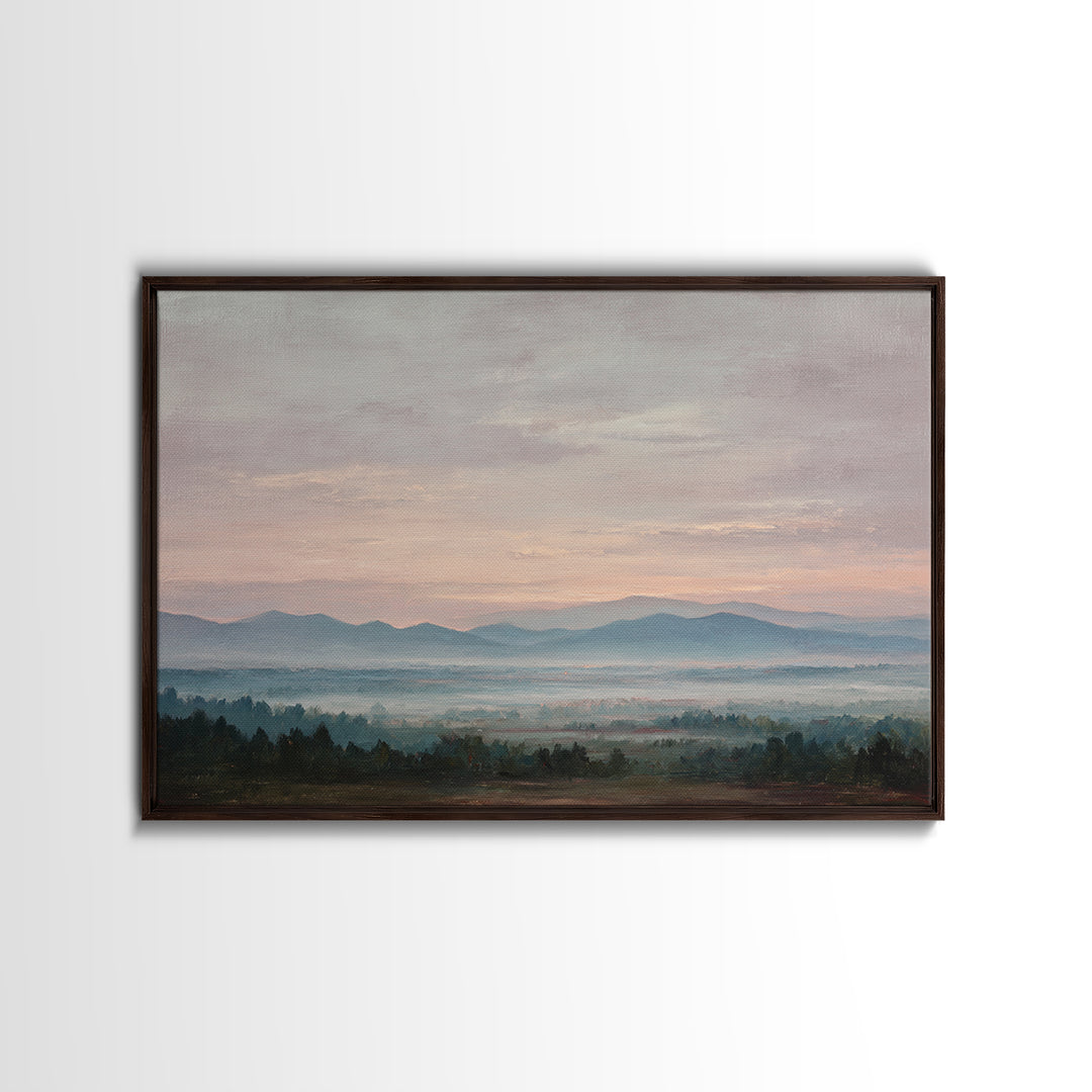 Blush and Taupe Cloudscape Framed Canvas Print, Master Bedroom, Farmhouse Wall Art, Bedroom Decor, Fine Art, Sanctuary, MAS-3x2-10