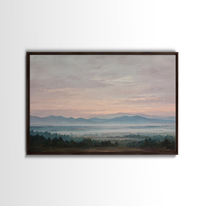 Blush and Taupe Cloudscape Framed Canvas Print, Master Bedroom, Farmhouse Wall Art, Bedroom Decor, Fine Art, Sanctuary, MAS-3x2-10