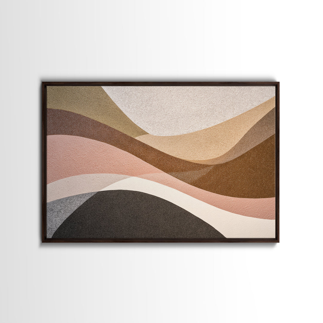 Abstract Wave Forms Framed Canvas Print, Master Bedroom, Signs for Home, Bedroom Decor, Abstract Art, Sanctuary, Luxury Decor, MAS-3x2-24