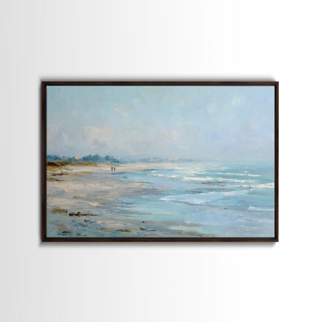 Hotel Coastal Landscape Framed Canvas Print, Master Bedroom, Set of 2 Prints, Bedroom Decor, Fine Art, Sanctuary, MAS-3x2-25