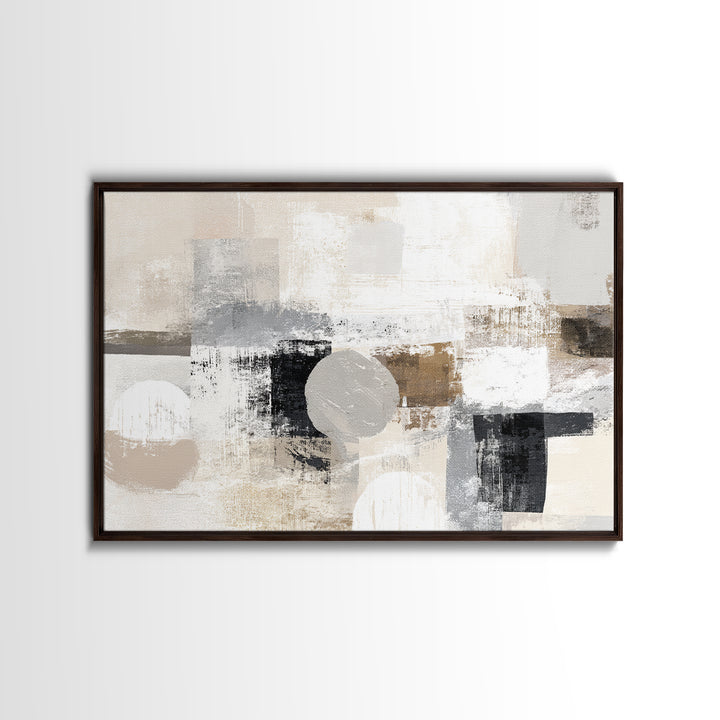 Soft Abstract Linen Texture Framed Canvas Print, Master Bedroom, Statement Artwork, Bedroom Decor, Abstract Art, Sanctuary, MAS-3x2-31