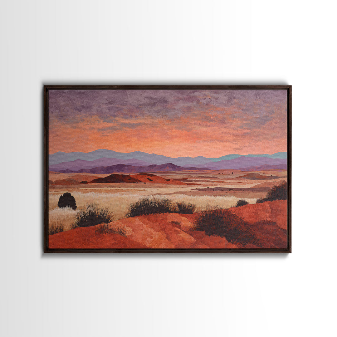 Quiet Desert Dusk Canvas Print, Master Bedroom, Bedroom Prints, Bedroom Decor, Sanctuary, Gallery Decor, Neutral Decor, MAS-3x2-38