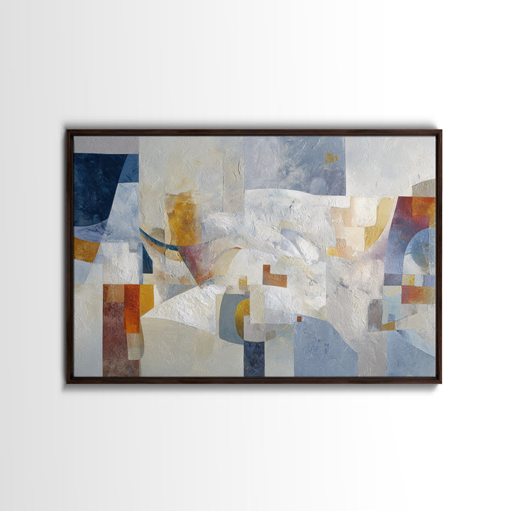 Large Cream Abstract Framed Canvas Print, Master Bedroom, Gallery Decor, Bedroom Decor, Fine Art, Sanctuary, Wall Art, MAS-3x2-45
