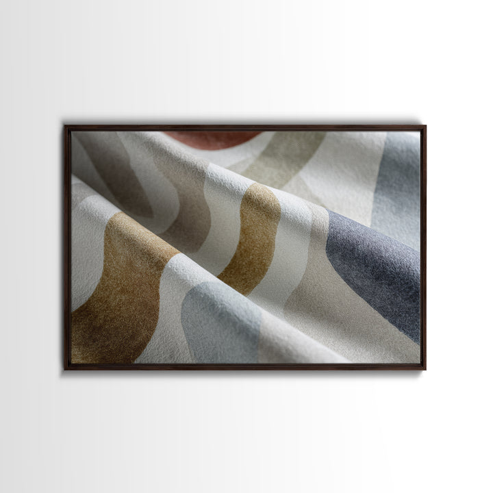 Soft Abstract Linen Texture Framed Canvas Print, Master Bedroom, Farmhouse Wall Decor, Bedroom Decor, Abstract Art, Sanctuary, MAS-3x2-55
