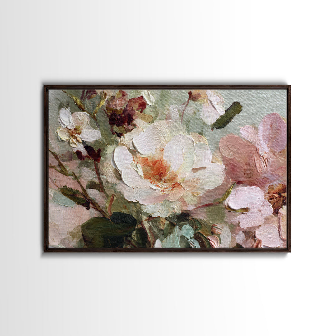 Dreamy Celestial Moon and Botanical Composition Canvas Print, Master Bedroom, Wall Art Bedroom, Bedroom Decor, Sanctuary, MAS-3x2-63