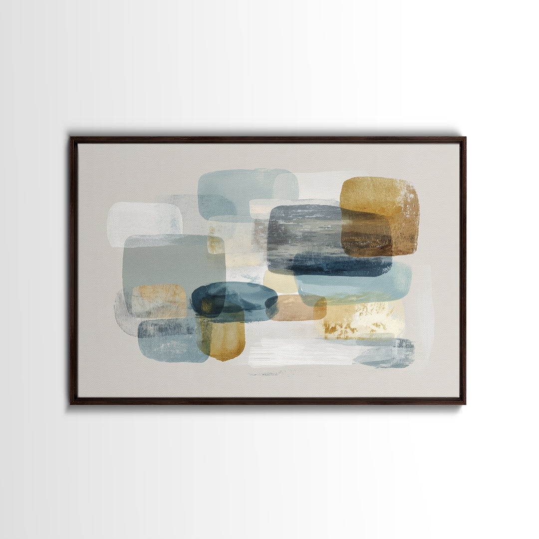 Minimal Stone Shapes Canvas Print, Master Bedroom, Minimalist Decor, Bedroom Decor, Fine Art, Sanctuary, Farmhouse Decor, MAS-3x2-68