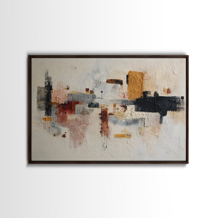 Large Cream Abstract Framed Canvas Print, Master Bedroom, Gallery Decor, Bedroom Decor, Fine Art, Sanctuary, Wall Art, MAS-3x2-69