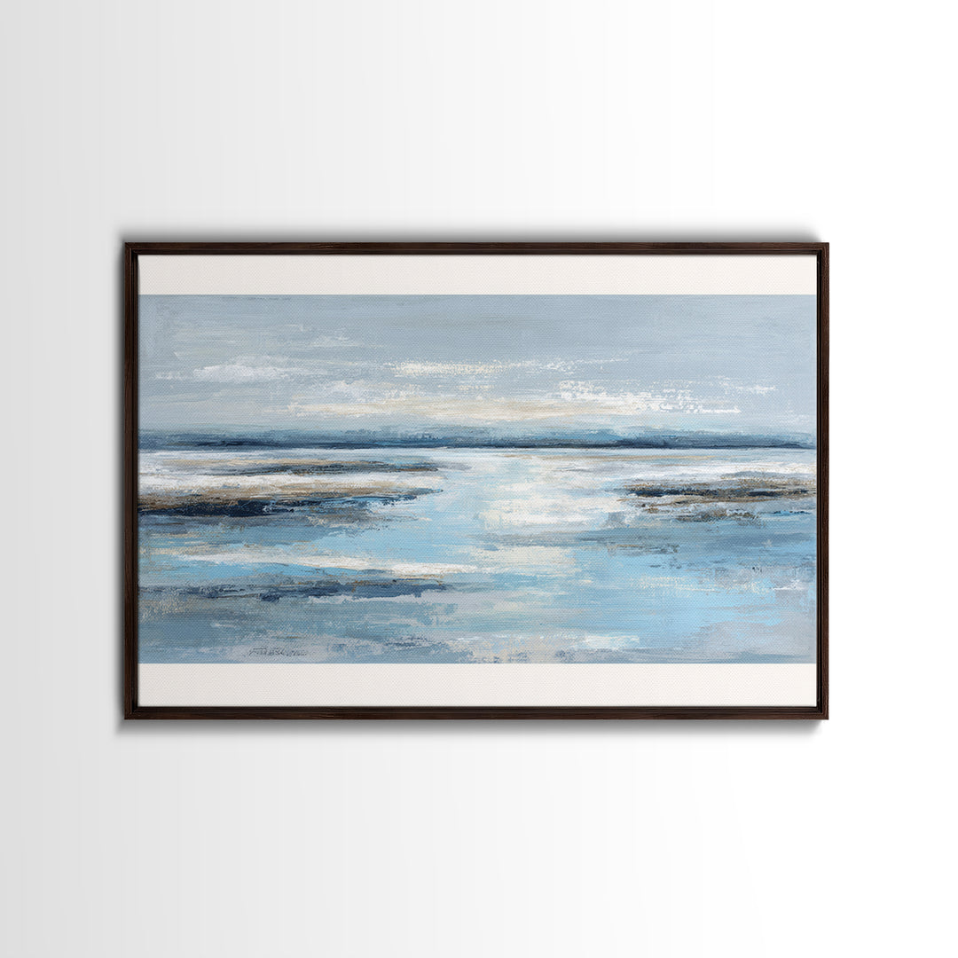 Hotel Coastal Landscape Canvas Print, Master Bedroom, Neutral Decor, Bedroom Decor, Oil Painting, Sanctuary, Home Decor, MAS-3x2-73