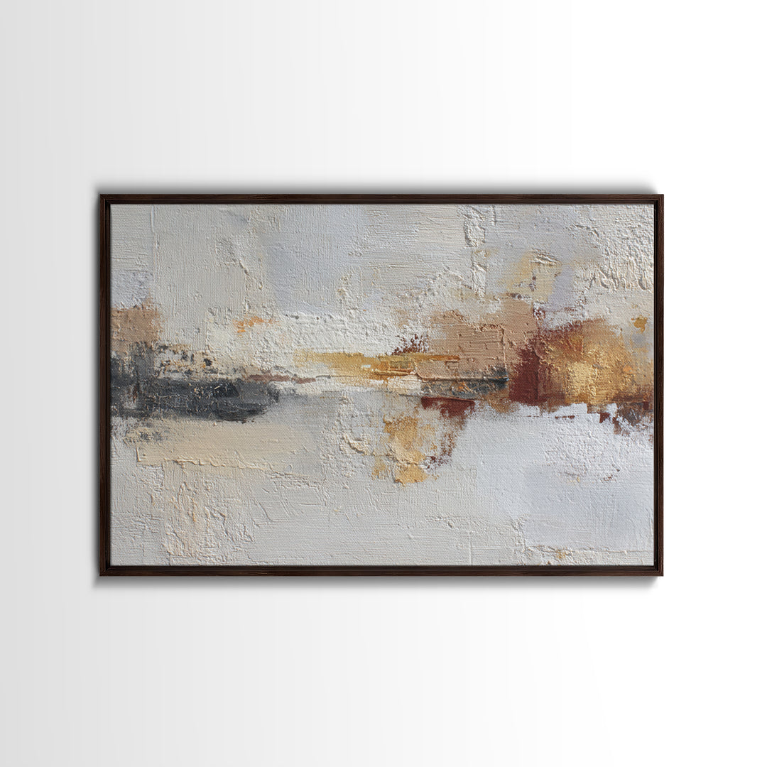 Soft Abstract Linen Texture Framed Canvas Print, Master Bedroom, Luxury Decor, Bedroom Decor, Abstract Art, Sanctuary, MAS-3x2-79