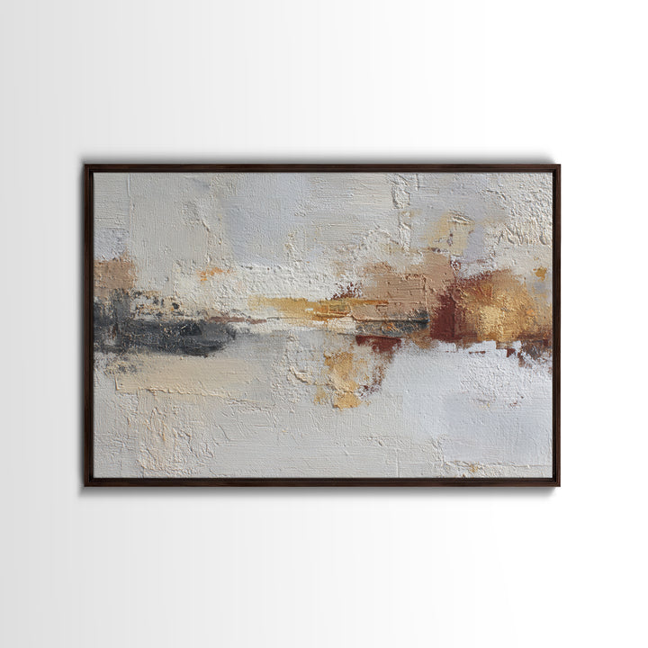 Soft Abstract Linen Texture Framed Canvas Print, Master Bedroom, Luxury Decor, Bedroom Decor, Abstract Art, Sanctuary, MAS-3x2-79