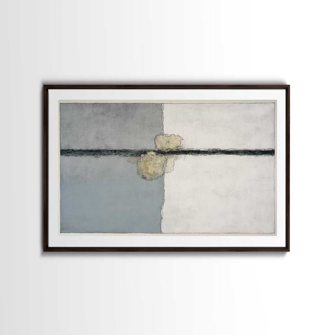Minimal Two Figure Line Drawing Framed Canvas Print, Master Bedroom, Wall Art Bedroom, Bedroom Decor, Fine Art, Sanctuary, MAS-3x2-9