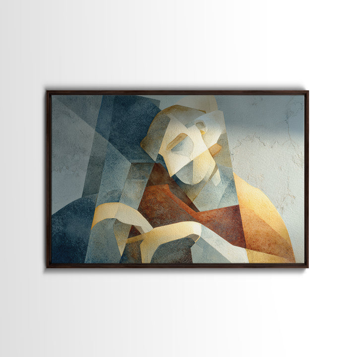 Classical Reclining Figure Implied Through Line Art Canvas Print, Master Bedroom, Above Bed Wall Decor, Bedroom Decor, MAS-3x2-98