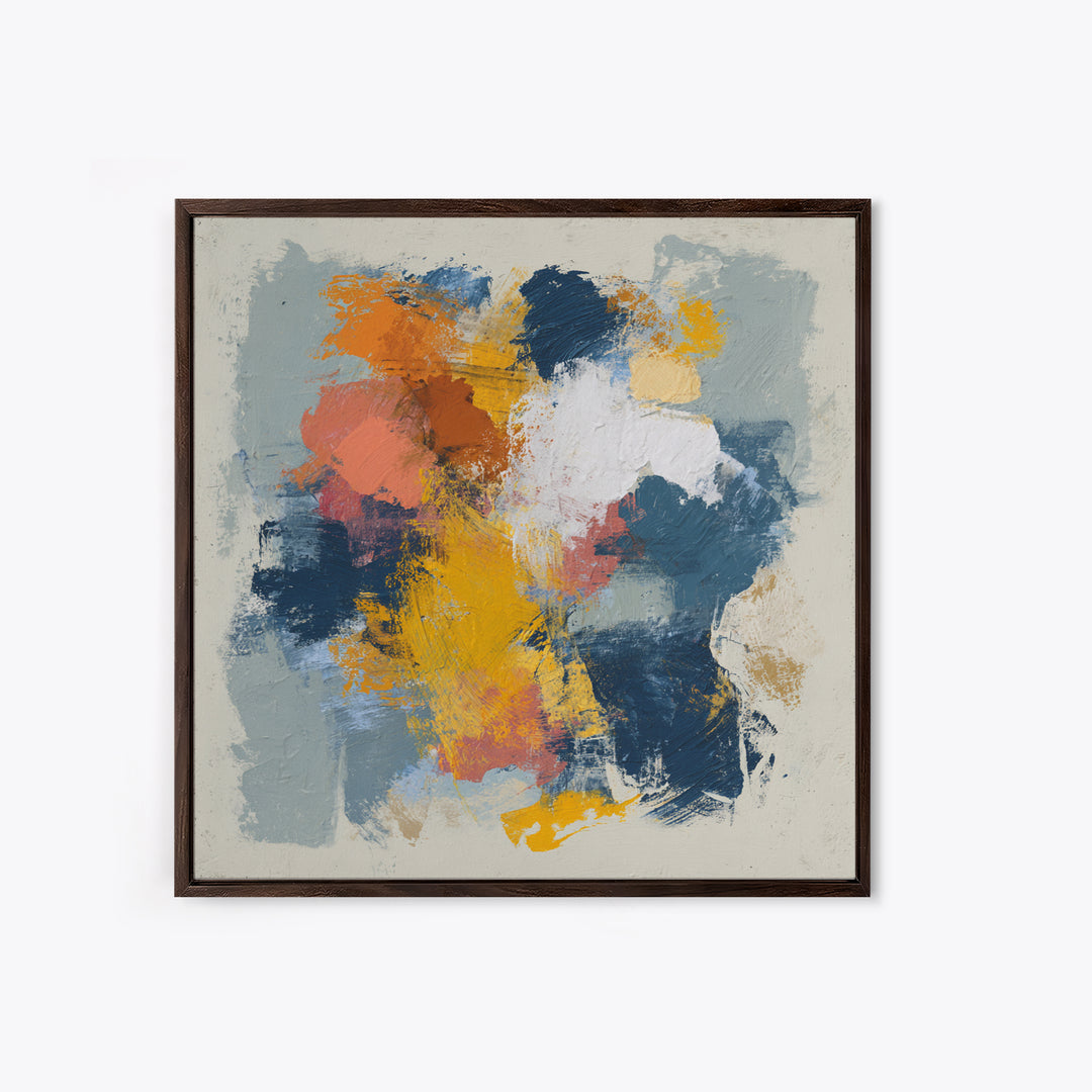 Chaotic Joyful Abstract Canvas Print, Maximalist Art, Unique Wall Art, Living Room Decor, Fine Art, Maximal, Fine Art Print, MAX-1x1-22