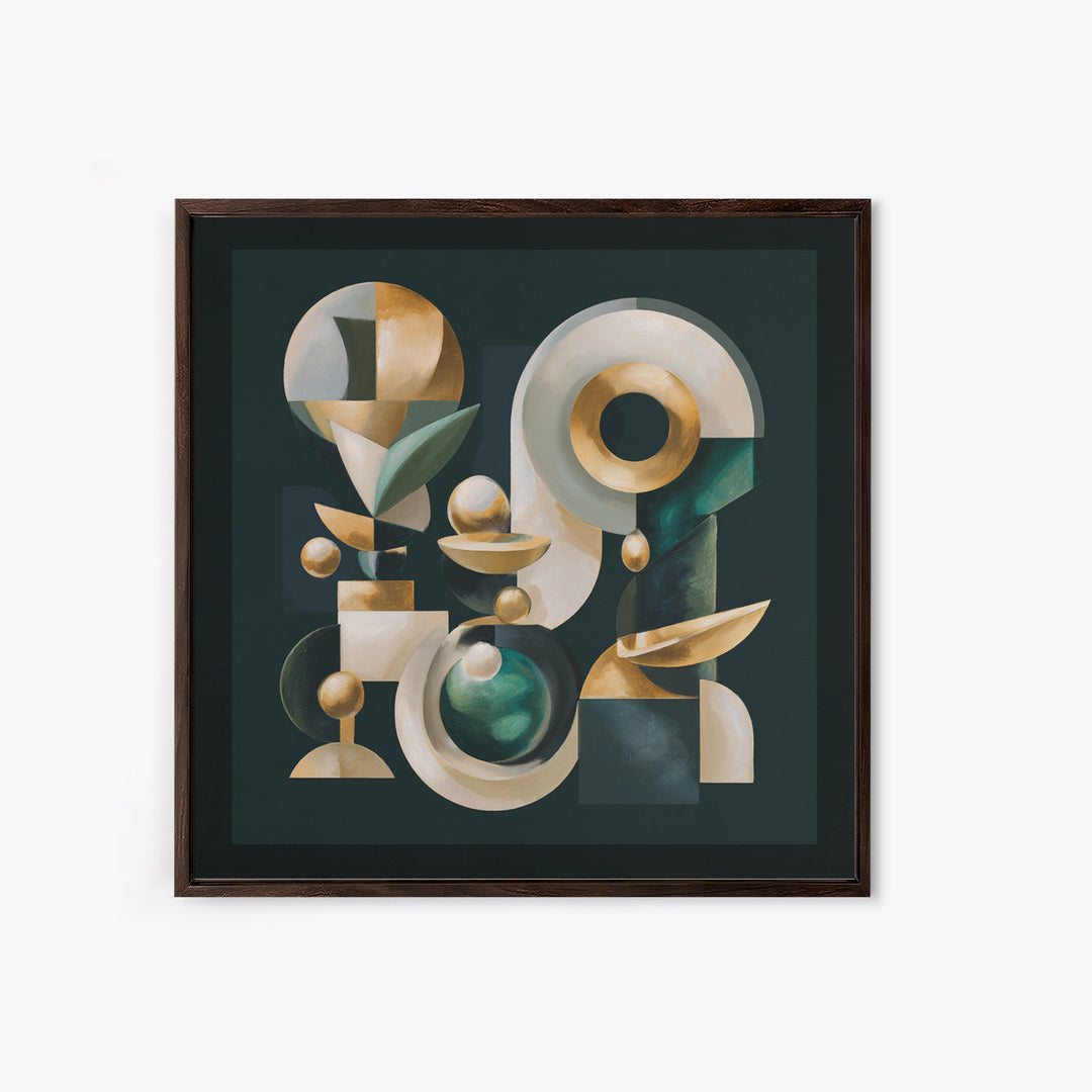 Surreal Room of Floating Objects as Decorative Canvas Print, Maximalist Art, Digital Prints, Living Room Decor, Maximal, MAX-1x1-81