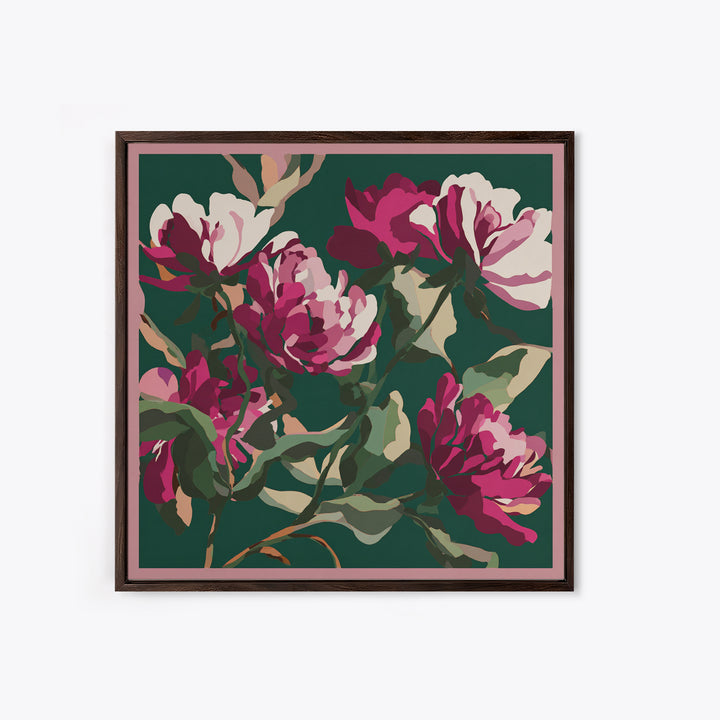 Matisse Inspired Cutouts with Vivid Floral Motifs Canvas Print, Maximalist Art, Boho Decor, Living Room Decor, Maximal, MAX-1x1-82