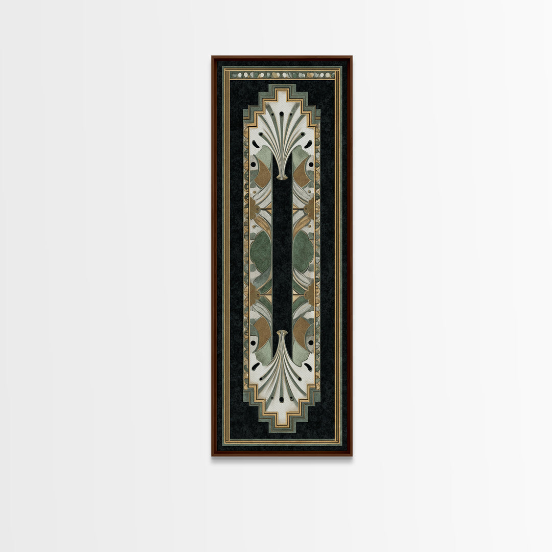Folk Art Animal Parade Framed Canvas Print, Maximalist Art, Minimalist Decor, Living Room Decor, Fine Art, Maximal, Art Nouveau, MAX-1x3-4