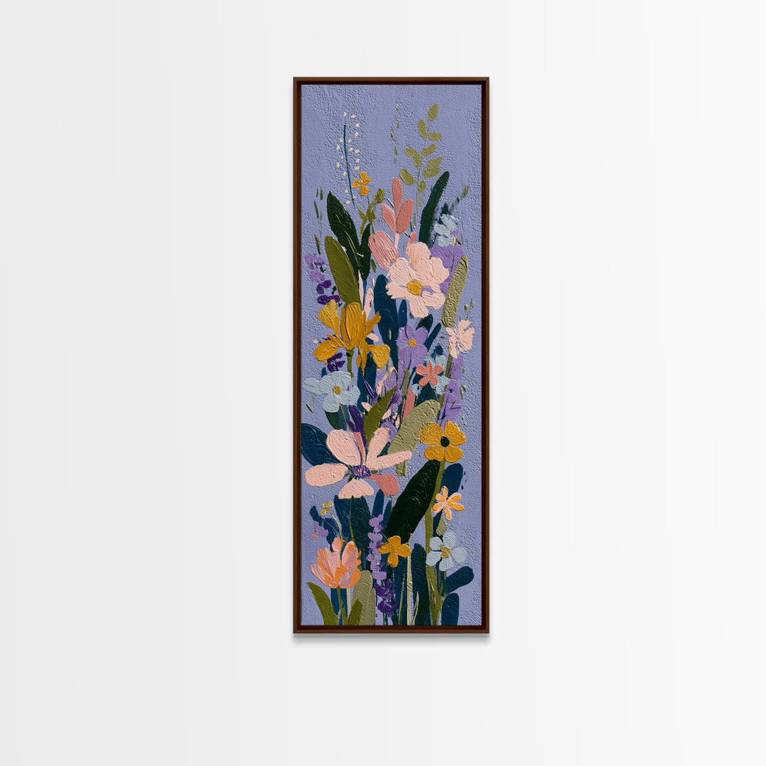 Matisse Inspired Cutouts with Vivid Floral Motifs Canvas Print, Maximalist Art, Modern Decor, Living Room Decor, Maximal, MAX-1x3-46