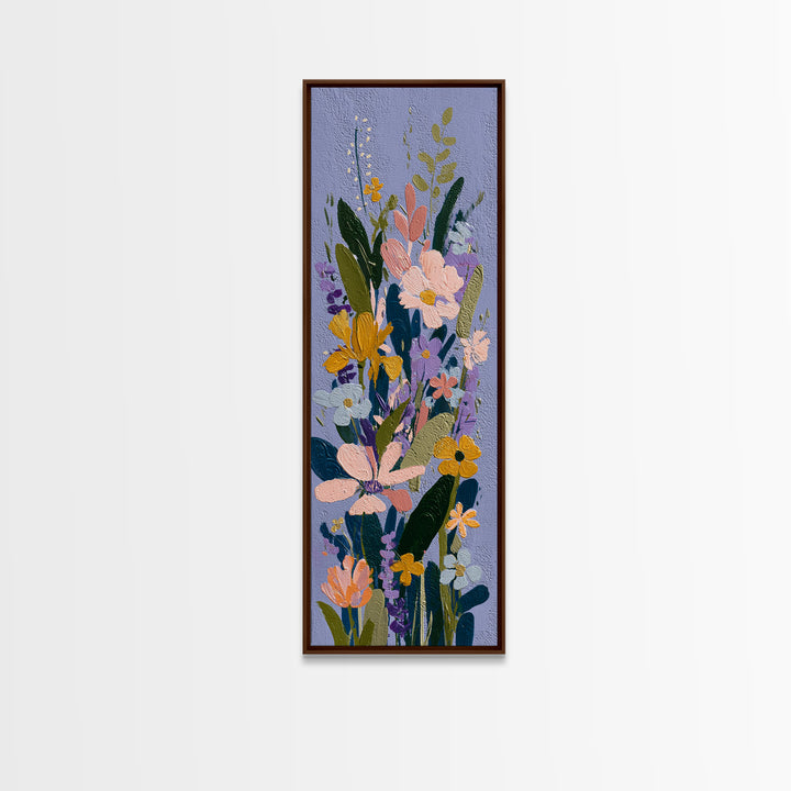 Matisse Inspired Cutouts with Vivid Floral Motifs Canvas Print, Maximalist Art, Modern Decor, Living Room Decor, Maximal, MAX-1x3-46
