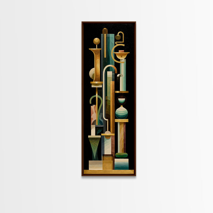Surreal Room of Floating Objects as Decorative Framed Canvas Print, Maximalist Art, Wall Art, Living Room Decor, Oil Painting, MAX-1x3-69