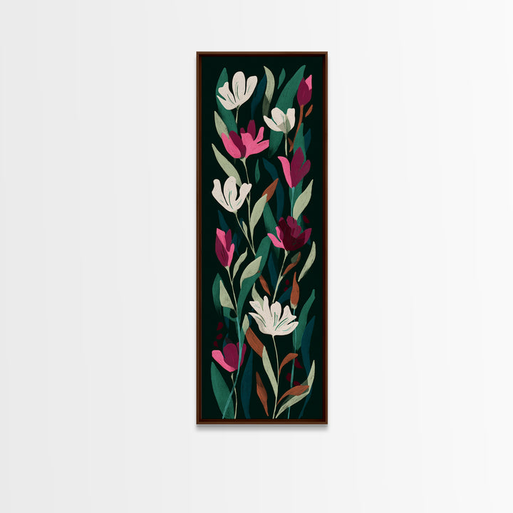Matisse Inspired Cutouts with Vivid Floral Motifs Canvas Print, Maximalist Art, Modern Decor, Living Room Decor, Maximal, MAX-1x3-70