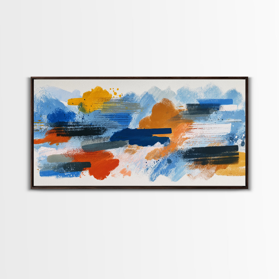 Chaotic Joyful Abstract Canvas Print, Maximalist Art, Home Decor, Living Room Decor, Abstract Art, Maximal, Printable Art, MAX-2x1-66