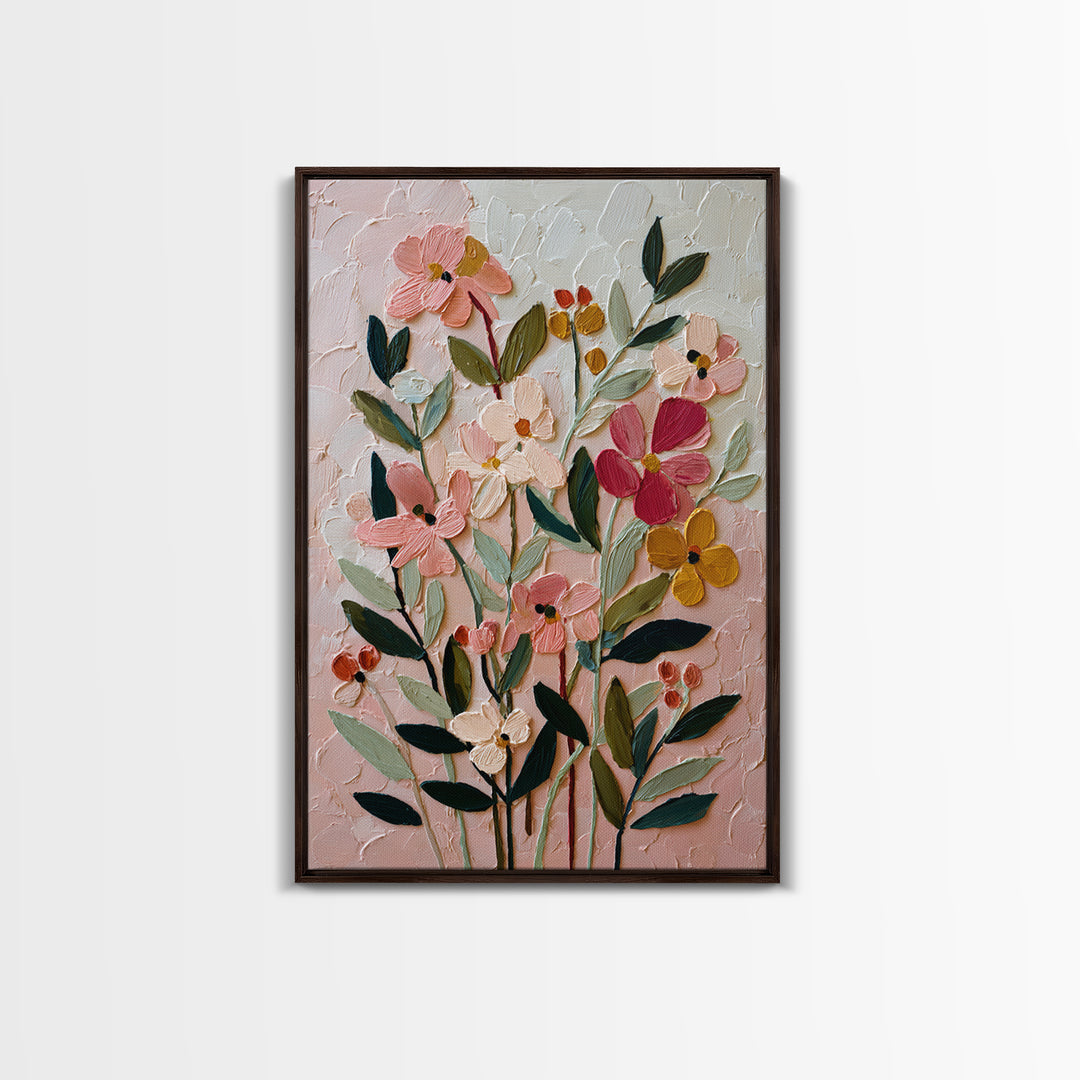 Matisse Inspired Cutouts with Vivid Floral Motifs Canvas Print, Maximalist Art, Printable Wall Art, Living Room Decor, Maximal, MAX-2x3-66