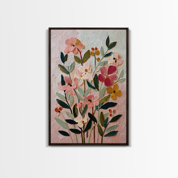 Matisse Inspired Cutouts with Vivid Floral Motifs Canvas Print, Maximalist Art, Printable Wall Art, Living Room Decor, Maximal, MAX-2x3-66