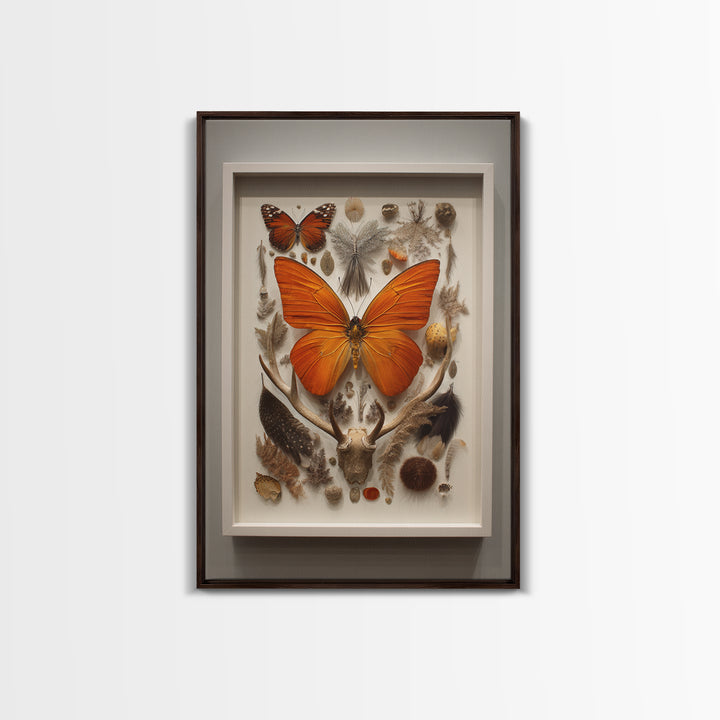 Framed Butterfly Collection Canvas Print, Maximalist Art, Printable Art, Living Room Decor, Fine Art, Maximal, Funky Wall Art, MAX-2x3-79