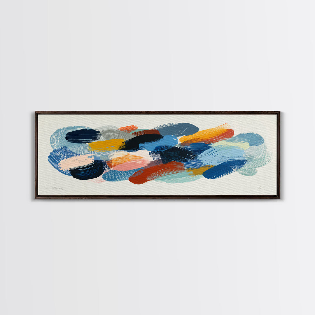 Chaotic Joyful Abstract Canvas Print, Maximalist Art, Digital Print, Living Room Decor, Fine Art, Maximal, Playroom Decor, MAX-3x1-38