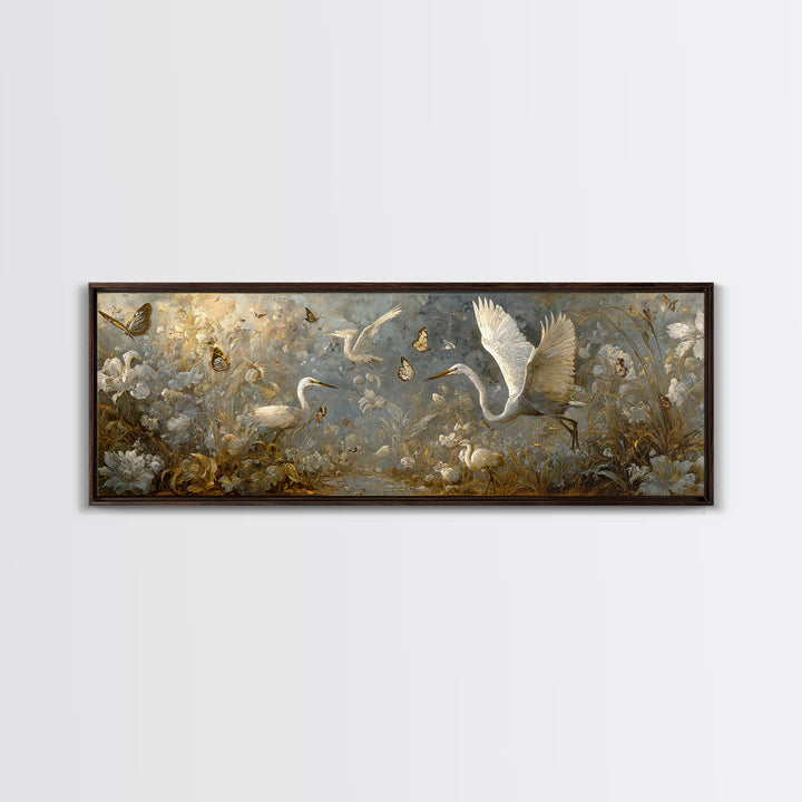 Explosive Floral Jungle Canvas Print, Maximalist Art, Trendy Wall Art, Living Room Decor, Fine Art, Maximal, Contemporary Art, MAX-3x1-65