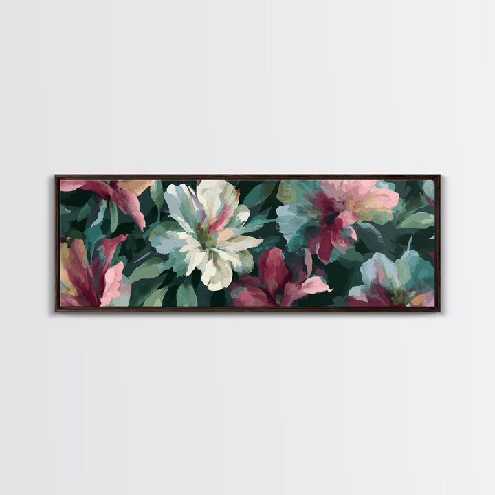 Matisse Inspired Cutouts with Vivid Floral Motifs Canvas Print, Maximalist Art, Modern Art, Living Room Decor, Oil Painting, MAX-3x1-98