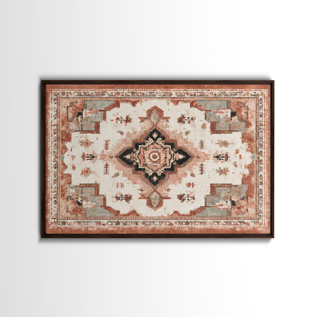 Bohemian Textile Pattern Canvas Print, Maximalist Art, Gallery Decor, Living Room Decor, Fine Art, Maximal, Wall Art, MAX-3x2-48