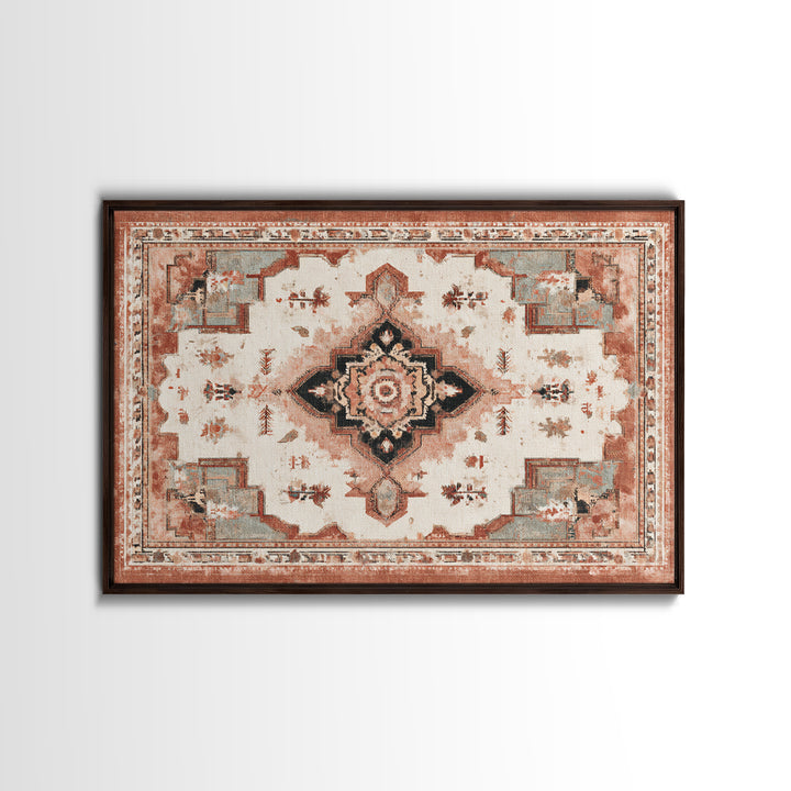 Bohemian Textile Pattern Canvas Print, Maximalist Art, Gallery Decor, Living Room Decor, Fine Art, Maximal, Wall Art, MAX-3x2-48