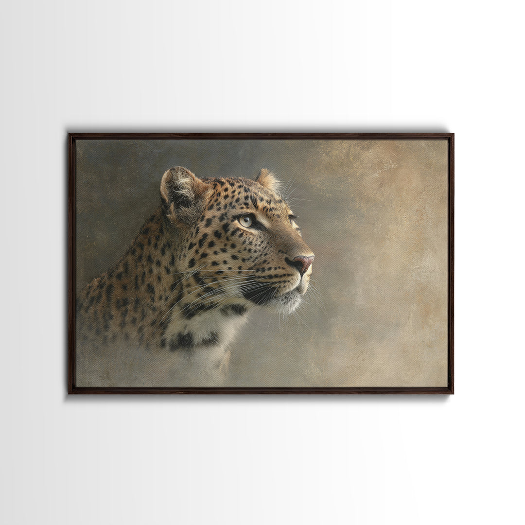 Rainbow Leopard Portrait Canvas Print, Maximalist Art, Digital Prints, Living Room Decor, Fine Art, Maximal, Abstract Wall Art, MAX-3x2-88
