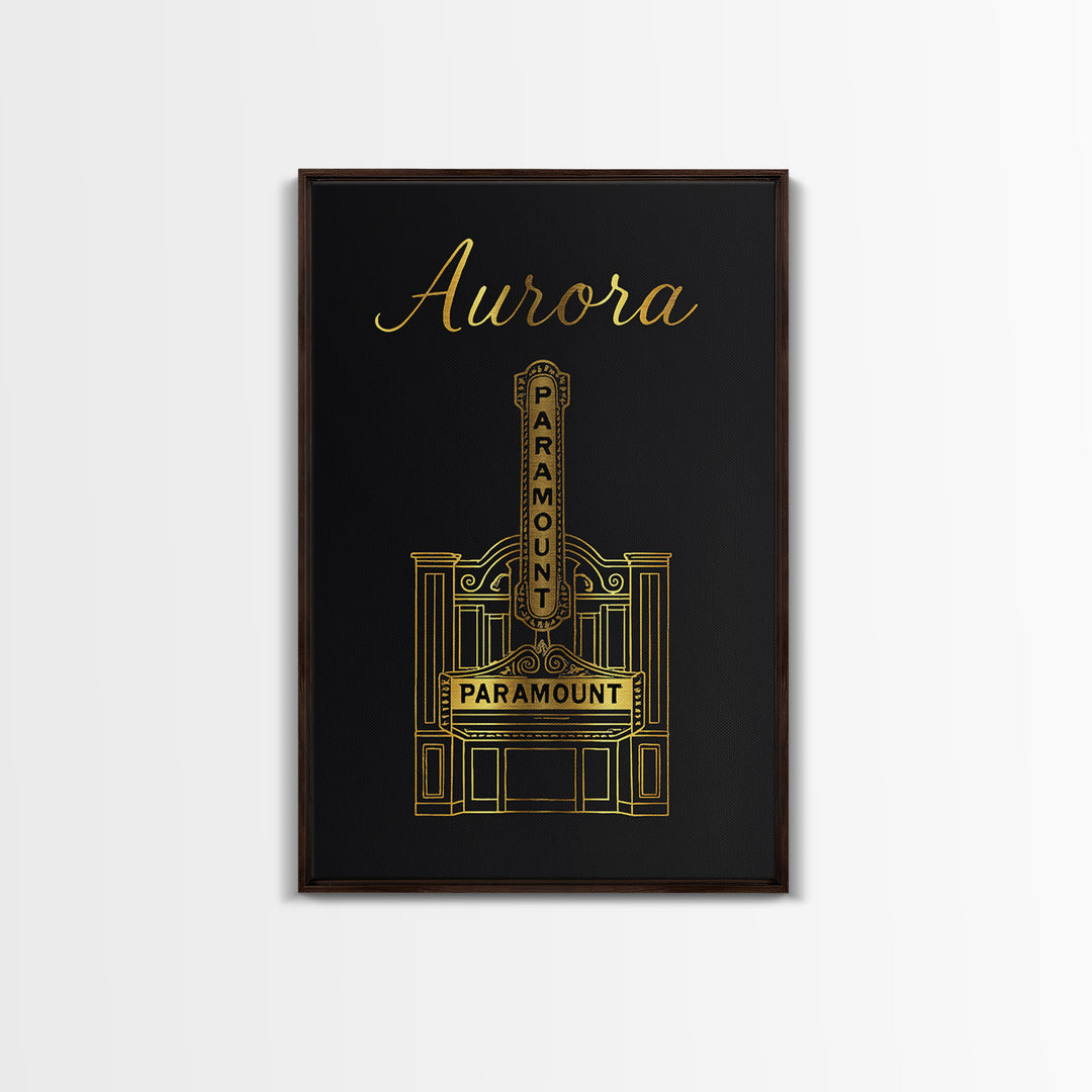 Aurora Travel Poster, Canvas Print, Dark Minimalist Wall Art, Aurora Poster Print, Living Room Wall Art, Modern Wall Decor, Fine Art Print