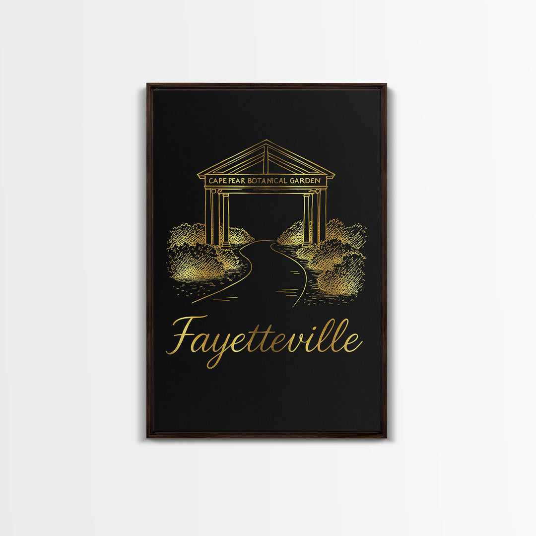 Fayetteville North Carolina Travel Poster, Canvas Print, Dark Minimalist Wall Art, Fayetteville City Art, Travel Wall Art, Wall Art