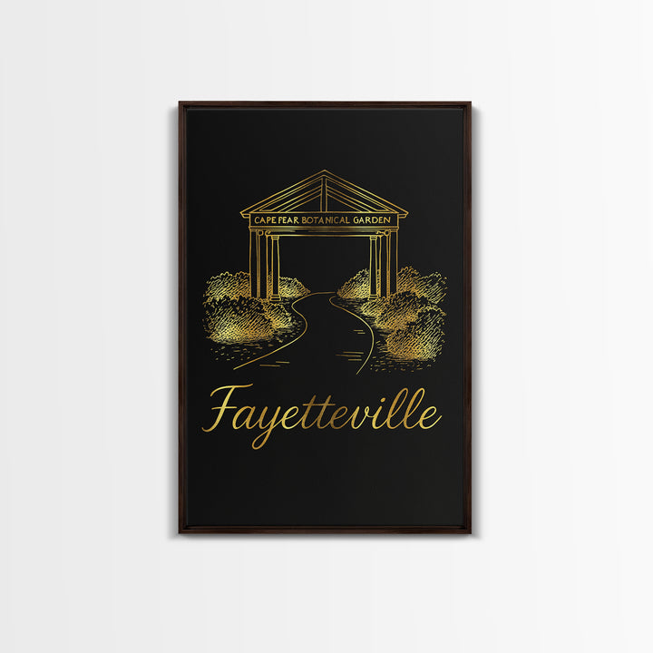 Fayetteville North Carolina Travel Poster, Canvas Print, Dark Minimalist Wall Art, Fayetteville City Art, Travel Wall Art, Wall Art